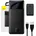 (30000 mAh, 15 W, 111 Wh), Powerbank Schwarz