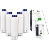Set für Delonghi Aqualogis AL-S002 5 Stück, EcoDecalc Entkalker 500ml 1 Stück Bürste AQ-434