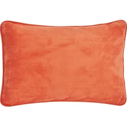 Dekokissen DONE. "Softie", rot (coral, unifarben), B:40cm L:60cm, Polyester, Dekokissen_Sitzkissen_Kissenhüllen, Extra weiche und anschmiegsame Kissenhülle ohne Füllung, 1 Stück