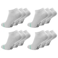 Paolo Renzo Sneakersocken Geruchshemmend (12-Paar) Atmungsaktive Unisex Sneaker Socken aus hochwertiger Bambus Viskose grau 35-38