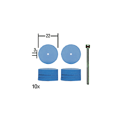 Proxxon Elastische Silikon-Polierscheiben, Rad, 22 mm