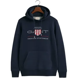 GANT Archive Shield Regular Fit Kapuzenpullover Evening Blue 3XL