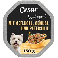 Cesar Hundefutter Landküche Geflügel & Gemüse 7 x 2 Schalen x 150 g