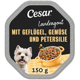 Cesar Hundefutter Landküche Geflügel & Gemüse 7 x 2 Schalen x 150 g