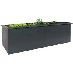 Hochbeet MCW-N24, Metallhochbeet Gemüsebeet Blumenkasten Pflanzkübel, Schneckenkante 78x250x90cm Eisen 65kg, anthrazit