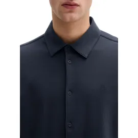 Marc O'Polo "aus weicher Bio-Baumwolle", Herren, Gr. XXL, schwarz (schwarz navy), Obermaterial: 100% Baumwolle, unifarben, regular fit, Shirts Blusenshirt