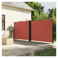vidaXL Seitenmarkise Ausziehbar Terrakottarot 160x1000 cm