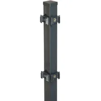 Floraworld Zaunpfosten 4 x 150 cm Grau/Stahl