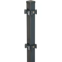 Floraworld Zaunpfosten 4 x 150 cm Grau/Stahl