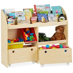 relaxdays Kinderregal Holzoptik 108,0 x 29,0 x 88,0 cm