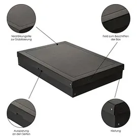 Falken Aufbewahrungsbox PureBox 44 x 62 x 10 cm 1-tlg. schwarz