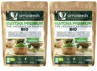Amoseeds Matcha Premium Thé japonais en poudre bio 2x200 g