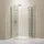 Bernstein EX809 Eckdusche mit Drehtür 80 x 195 cm transparent Sicherheitsglas inkl. Duschtasse