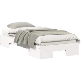 vidaXL Bodenbettgestell 90 x 200 cm Weiß