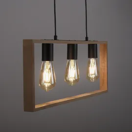 just light. Franky 3-flg. E27 69 x 120 cm rechteckig schwarz