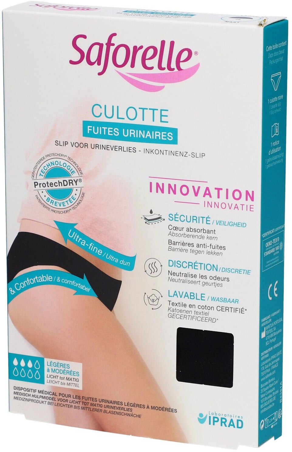 Saforelle® Culotte Fuites Urinaires Taille 38 1 pc(s) Slips pour l'incontinence