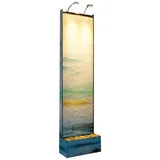 JVmoebel Trennwandplatten Trennwand Wasserwand Säule Wände Waterwall LED 60x210cm Wasserwände, Made in Europa weiß