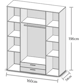 Pol-Power Karl 160 x 196 x 54 cm Eiche Sonoma