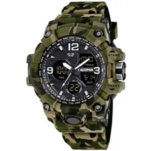 Calypso K5855/3 Herrenuhr AnaDigi Camouflage Grün