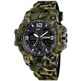 Calypso K5855/3 Herrenuhr AnaDigi Camouflage Grün