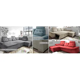 ed-lifestyle ED Lifestyle Nalo U Sofa 3-teilig Holzwerkstoff/Nosag