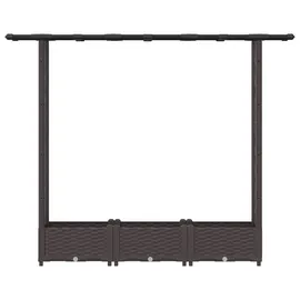 vidaXL Hochbeet mit Rankgitter und Dach 164 x 40 x 123 cm Braun