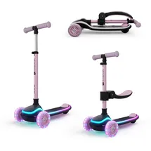 Kinderkraft RAKET UP 2-in-1 Scooter mit Sitz Rosa