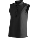 Maier Sports Damen Polo, Ulrike sleeveless", Größe 38 schwarz, black