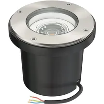 ledscom.de Boden-Einbauleuchte BOFU Edelstahl 150mm Ø 12,2 cm inkl. 5,473W LED Lampe weiß