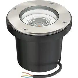 ledscom.de Boden-Einbauleuchte BOFU Edelstahl 150mm Ø 12,2 cm inkl. 5,473W LED Lampe weiß