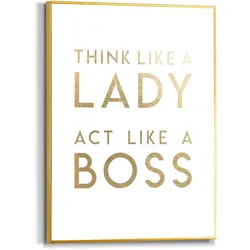 Reinders Wandbild 30 x 40 cm Lady Boss Holz Gold