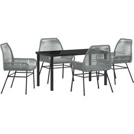 vidaXL Garten Essgruppe 5-tlg. Grau