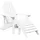 vidaXL Adirondack-Gartenstuhl HDPE mit Fußstütze 73 x 83 x 92 cm  weiß