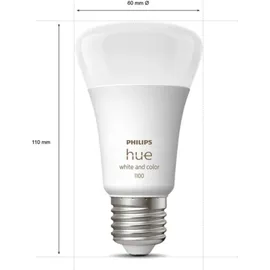 Philips Hue White & Col. Amb. E27 2er inkl. Dimmer Switch 75W Starter Set warmweiß