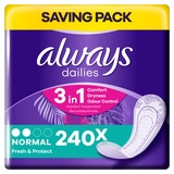 Always Dailies Frisch und schützen Slipeinlagen Normal, 4 Stück X 60-count