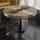 GGM Möbel Bistro Loungetisch Ø 80 x 41 cm Sheesham/Schwarz