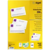 Sigel Visitenkarten DP839 satiniert weiß 200 g/qm, 150 St.