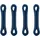 Relaxdays Wäscheleine 4er Set, insg. 120 m, Wäscheseil mit Stahlkern, extra stark, drinnen & draußen, Wäscheschnur, blau
