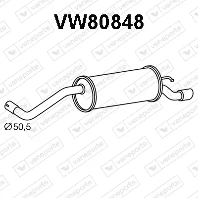 VENEPORTE Endschalldämpfer vw80848 für VAG