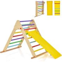 3 IN 1 Montessori Kletterdreieck mit Rutsche, Kletterspielzeug zum Rutschen und Klettern, Indoor Klettergerüst für Kleinkinder ab 1 Jahre für Ju...