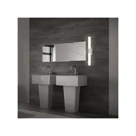 Briloner Leuchten - LED Badleuchte, Badlampe IP44, Badezimmerleuchte 11 Watt, 1300 Lumen, 4000 Kelvin, Chrom-Weiß, 470x65x68mm (LxBxH)
