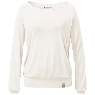 Yogistar Yoga Longsleeve Ala Yoga Damen Weiß Stretchig YOGISTAR weiß L (48/50)