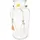 Goldbach Glasvase Flaschenform H 20cm Ø 10cm Transparent Weiße Blumenschleife