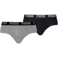 Puma Men Everyday Slips (2er Pack), Grau Melange/Schwarz, XL