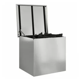vidaXL Aufbewahrungskiste 55 x 50,5 x 50 cm 1-tlg. Silber