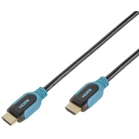 Vivanco HDMI Kabel mit Ethernet (Audio Rückkanal ARC 2,5m) blau/schwarz