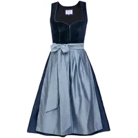 Edelnice Midi Dirndl Luna Samt Blau