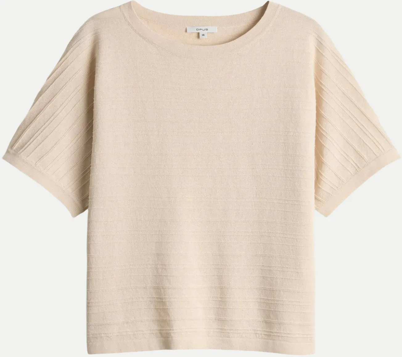 Kurzarm Strickshirt Parzi Beige 40