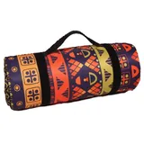 DOTBUY-SHOP Picknickdecke Wasserdicht, Campingdecke Stranddecke Wärmeisoliert Maschinenwaschbar Faltbar Picknickmatte, für Outdoor Strand Campen Wandern Ausflüge (lila orange,200x150cm)