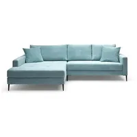 BOOOM Ecksofa Summer Cord Blau Lagoon